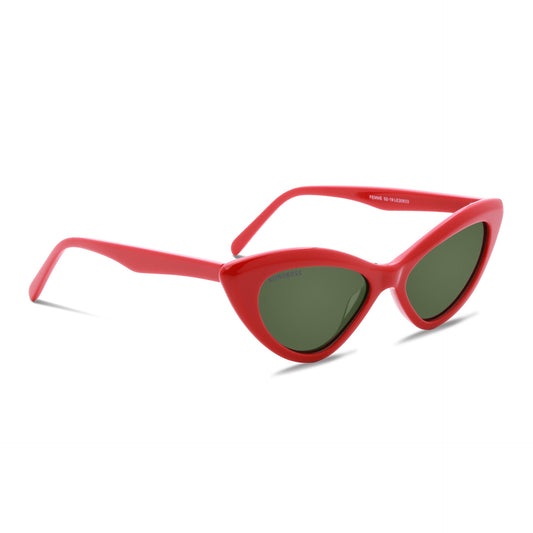 anteojos de sol gafas polarizadas retro femme bonoboss acetato reciclado sustentable elegantes coleccion diseñador moda mujer gato #color_rojo