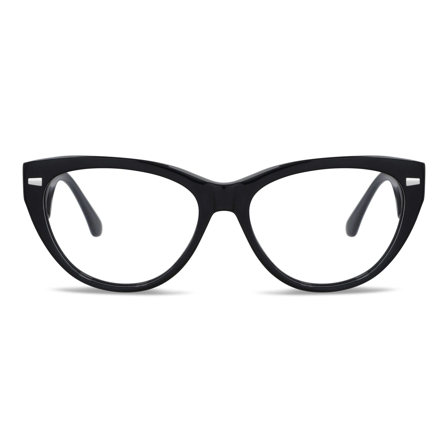 anteojos gafas opticas lentes armazones clip sol polarizado plastico acetato sustentable reciclado con receta moda hombre mujer vista frontal marcos opticos para mujer de cara redonda grande #color_negro