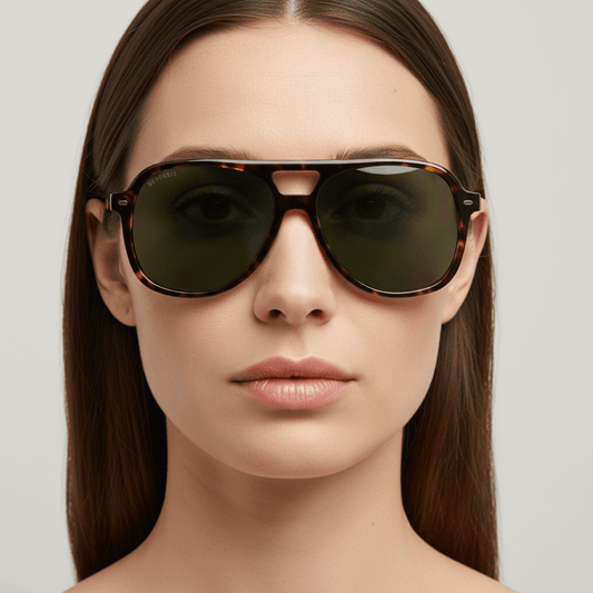 Vista frontal Orson E.D gafas de sol color carey #color_carey