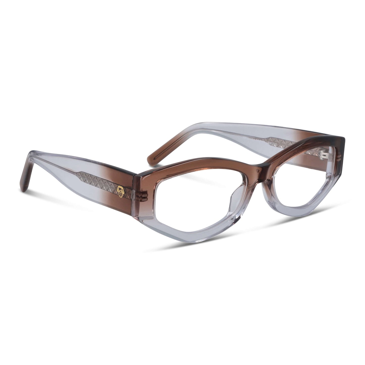 lentes anteojos o gafas opticos geometricos de moda de acetato livianos y delgados para mujer #color_honey-crystal