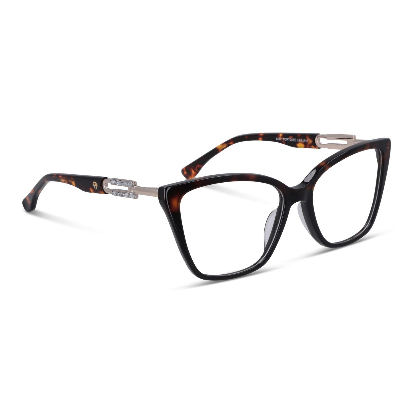 anteojos agatados lentes opticos cat eye para mujer de cara redonda grande en acetato y acero inoxidable #color_carey