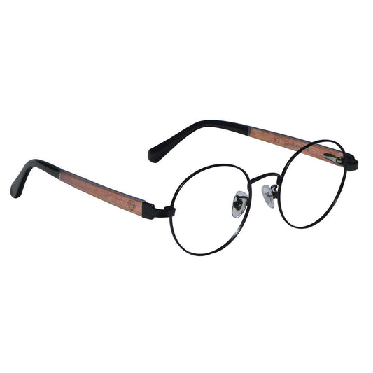 marcos lentes opticos redondos color negro pata de madera multifocal bifocal adelgazado filtro azul hombre mujer #color_negro