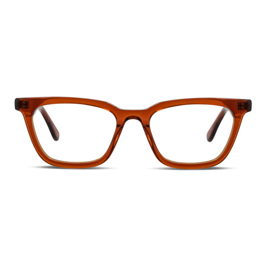 lentes opticos de acetato forma rectangular ovalada color café para hombre y mujer opticos distribuidor mayorista opticas #color_brown