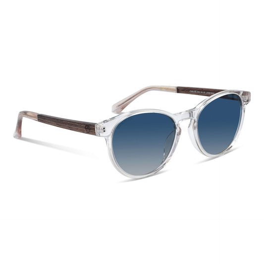 Vista frontal Chiloé 220 gafas de sol color gradiente azul #color_degrade-azul
