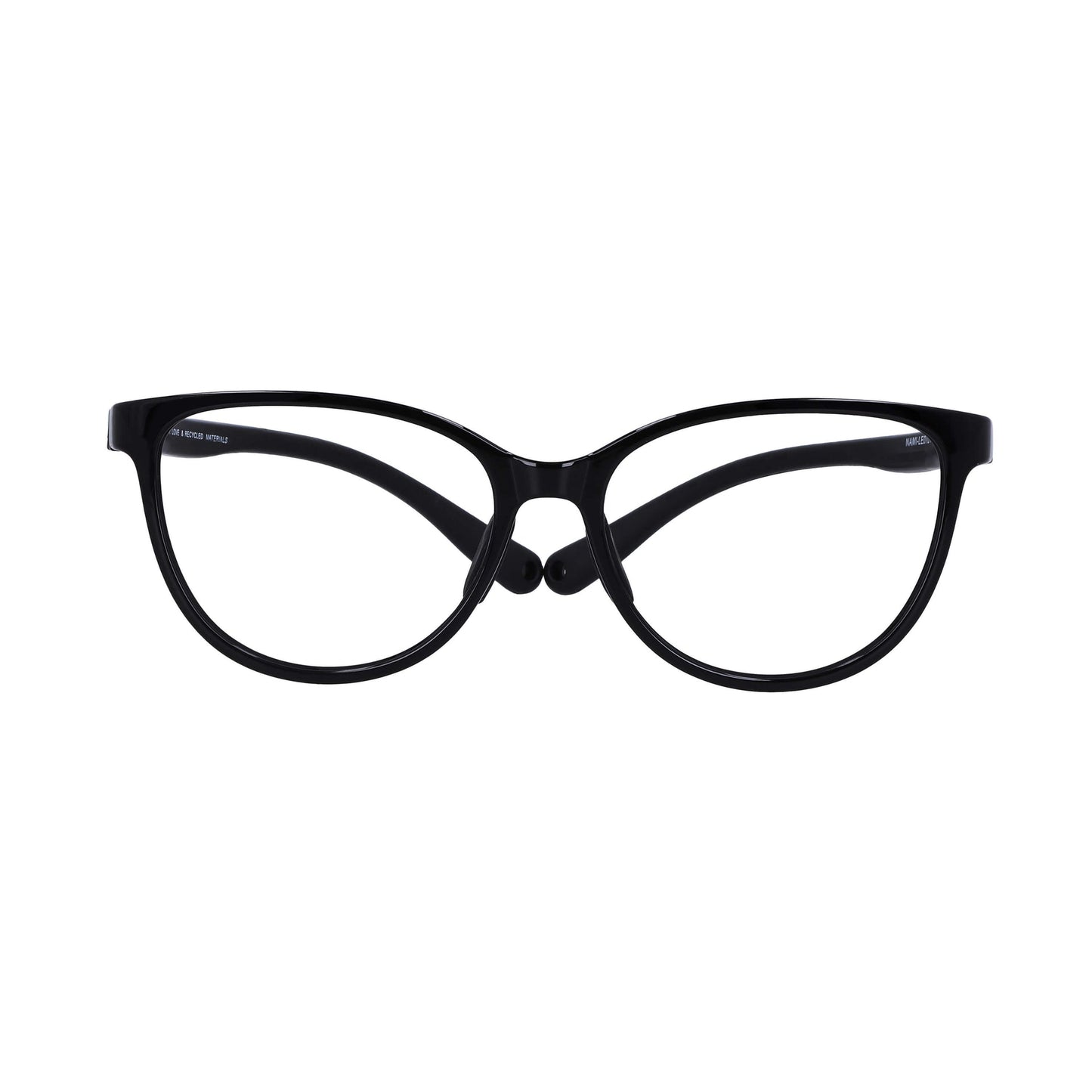 BonoKids Nami Clip anteojos ópticos negro diseño frontal para mujer #color_negro