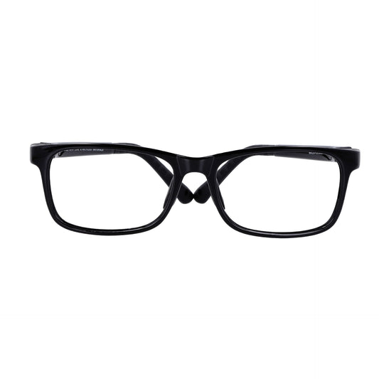 Vista frontal de BonoKids Nico Clip gafas ópticos color negro para mujer #color_negro