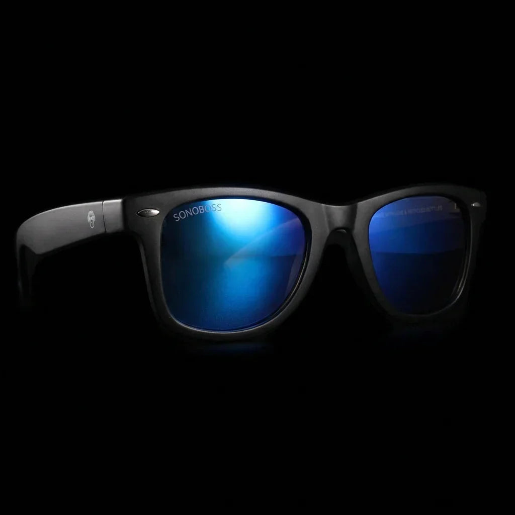 Lentes sol Acacio RPET polarizados UV400 frontal dramatico luz editorial Bonoboss #color_sky