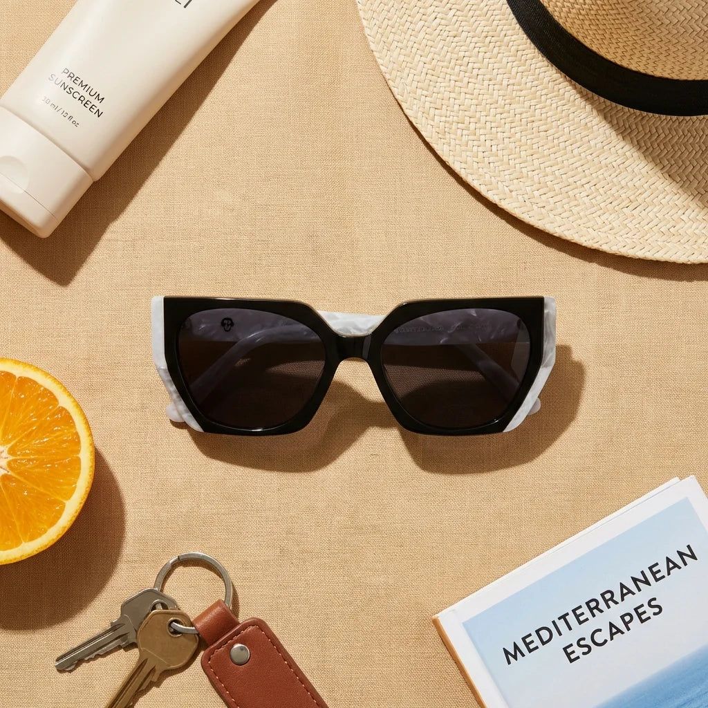 Lentes sol Di Trevi polarizados UV400 composicion summer essentials accesorios playa Bonoboss #color_negro