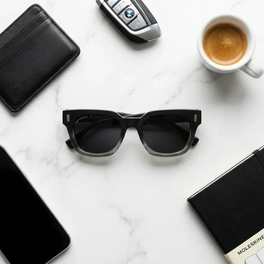 Lentes sol Osorno rPET polarizados UV400 rPET reciclado Negro composicion urban kit accesorios ciudad Bonoboss #editorial_detail2 #color_negro