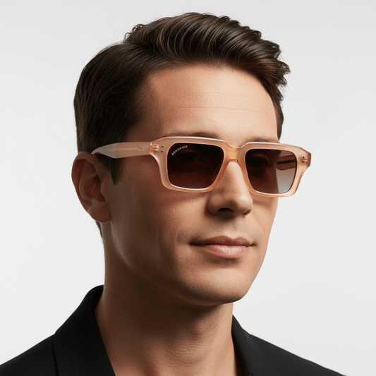Verona gafas de sol champagne perspectiva 3/4 para hombre #color_champagne