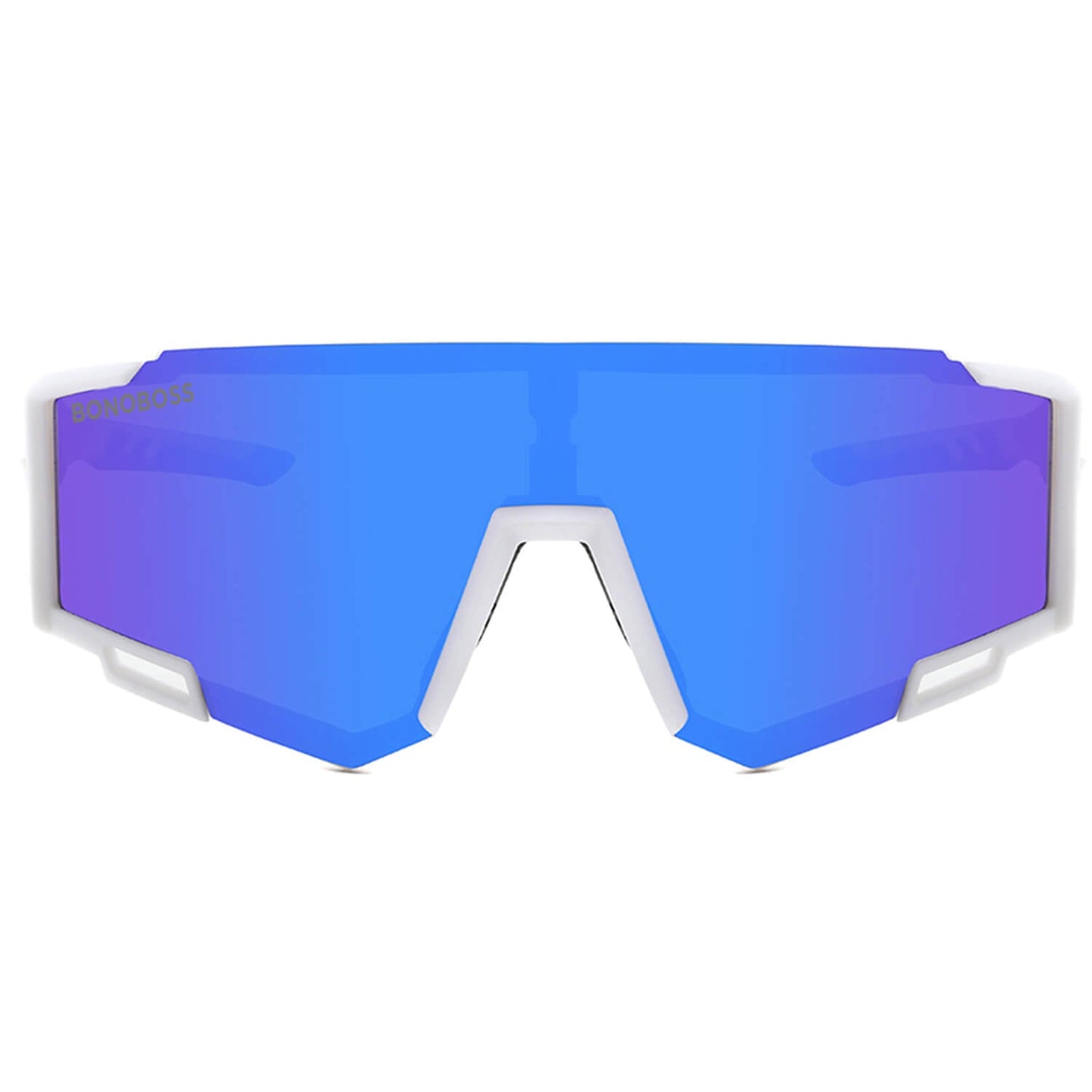 lentes anteojos de sol polarizados deportivos de acetato para hombre y mujer color blanco cristal azul reflectante #color_blanco