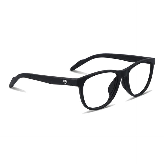 Lewis Negro Bonoboss armazón deportivo TR90 vista tres cuartos para correr #editorial_angulo45 #color_negro