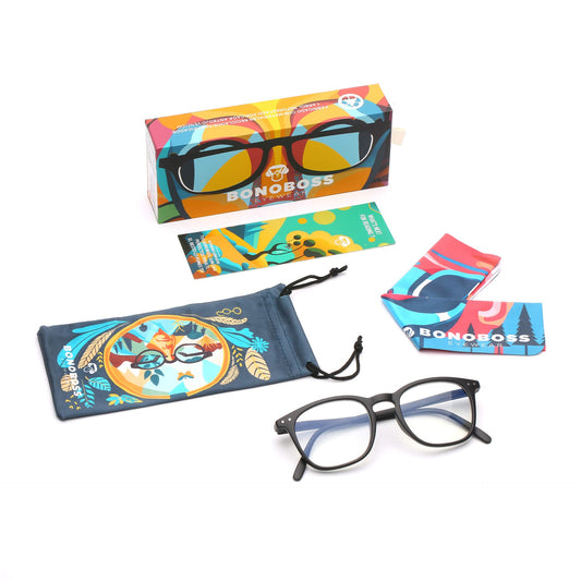 anteojo lectura filtro azul color black redondeado para hombre mujer moda sustentable botellas plasticas recicladas