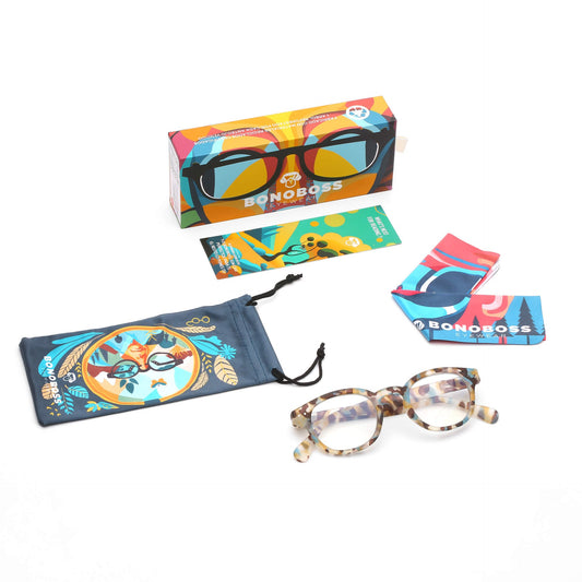 anteojo lectura filtro azul color blue redondeado para hombre mujer moda sustentable botellas plasticas recicladas