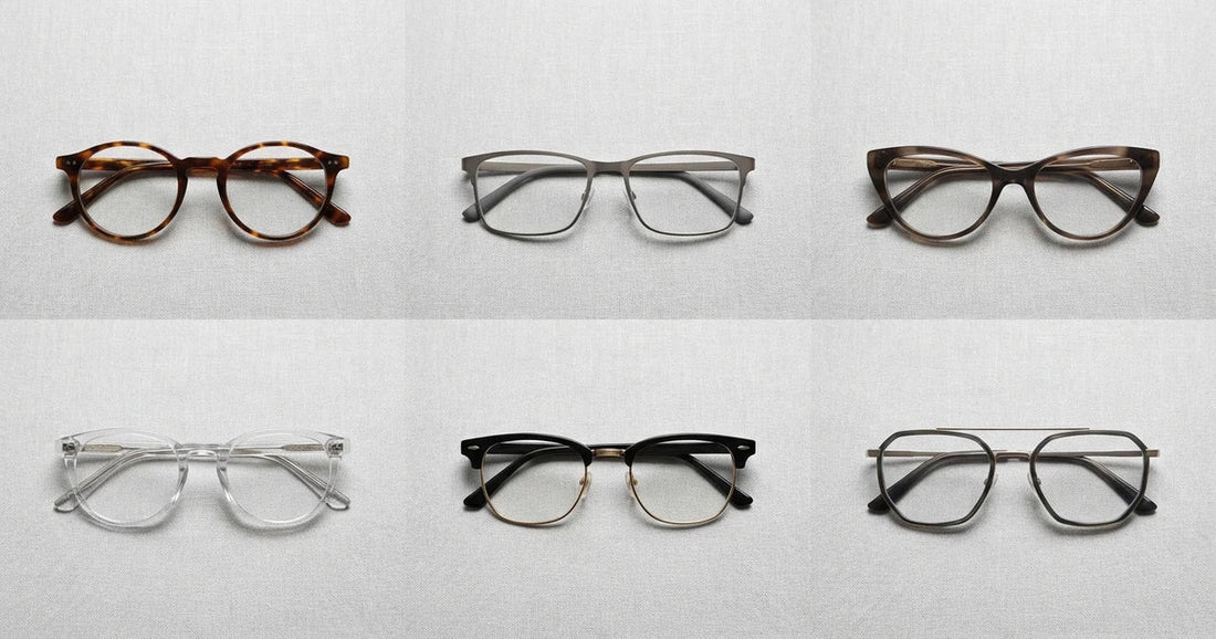 modelos de lentes ópticos catálogo modelos 2026 exhibición de producto con estilo catálogo fotografía editorial profesional
