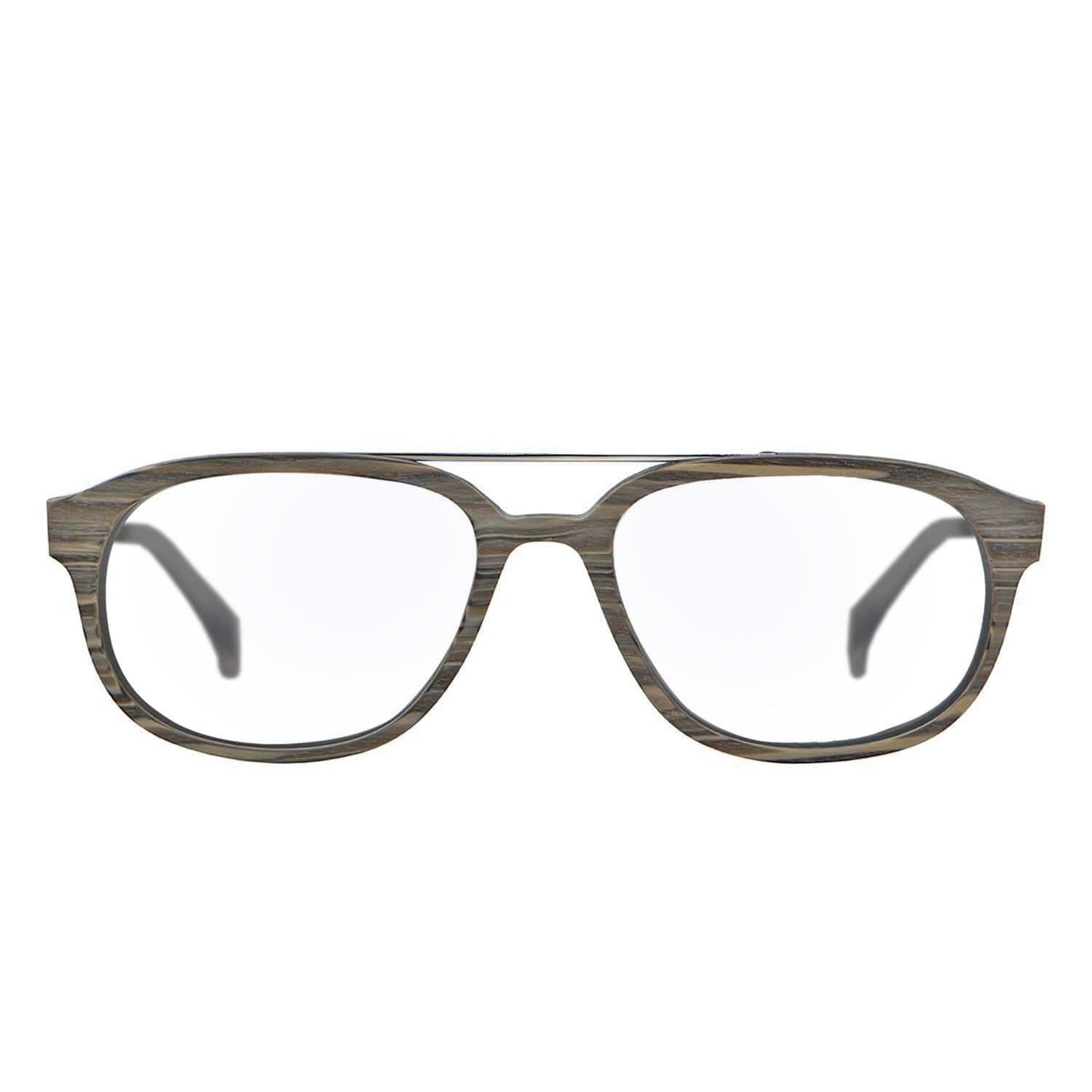 marcos lentes opticos redondos color gris madera pata de metal filtro azul hombre mujer 