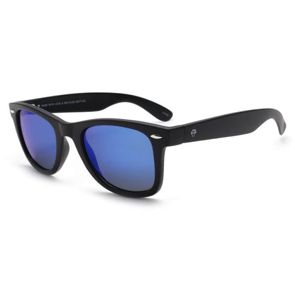 lentes anteojos de sol de platico reciclado agatados clasicos color azul para mujer y hombre  #color_sky
