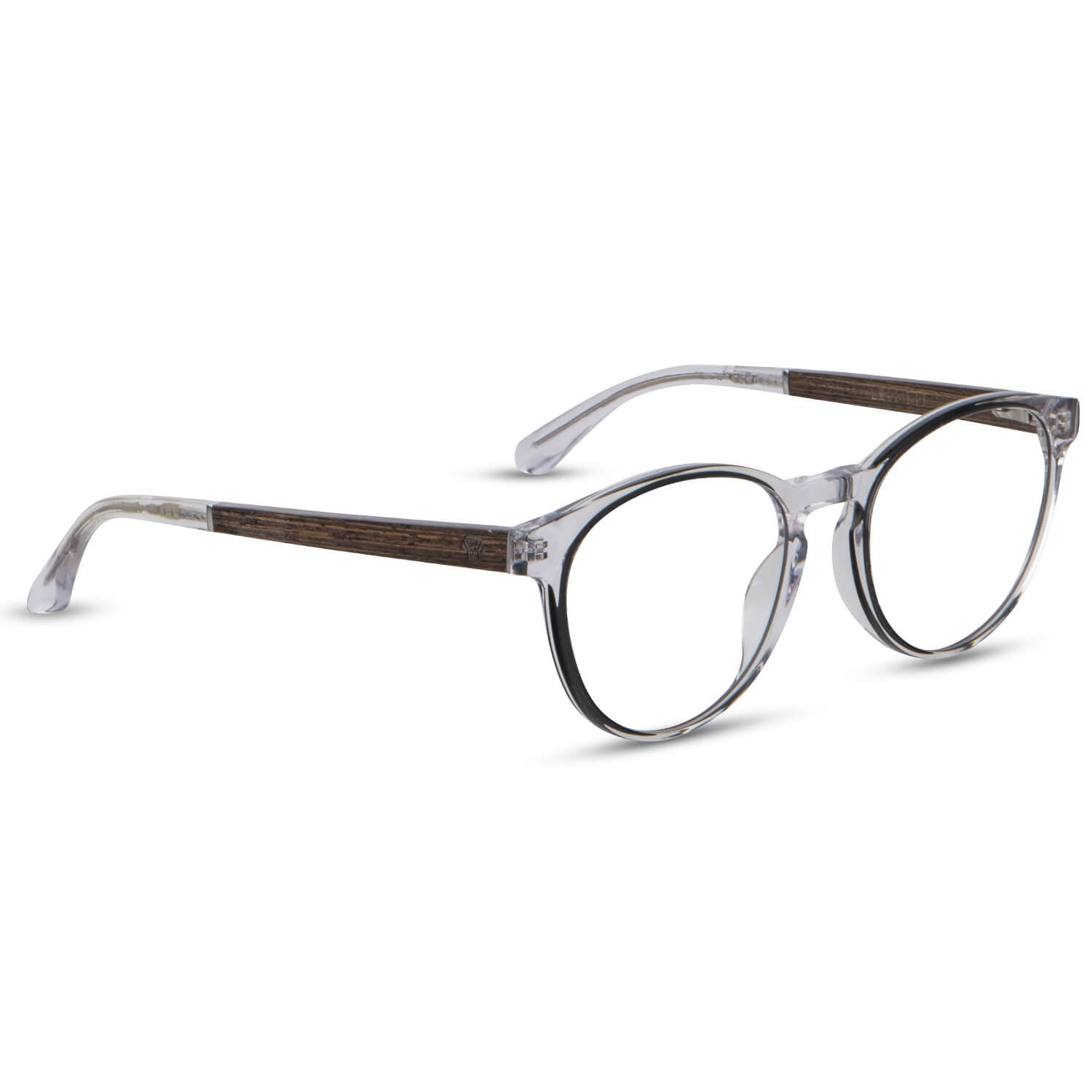 marcos lentes opticos ovalados redondos color transparente para de madera multifocal bifocal adelgazado filtro azul hombre mujer #color_transparente-negro