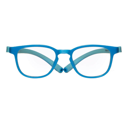 marcos opticos para niños y niñas resistentes redondos de color azules. Miraflex bonokids #color_azul