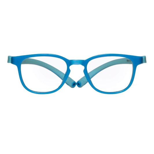 marcos opticos para niños y niñas resistentes redondos de color azules. Miraflex bonokids #color_azul