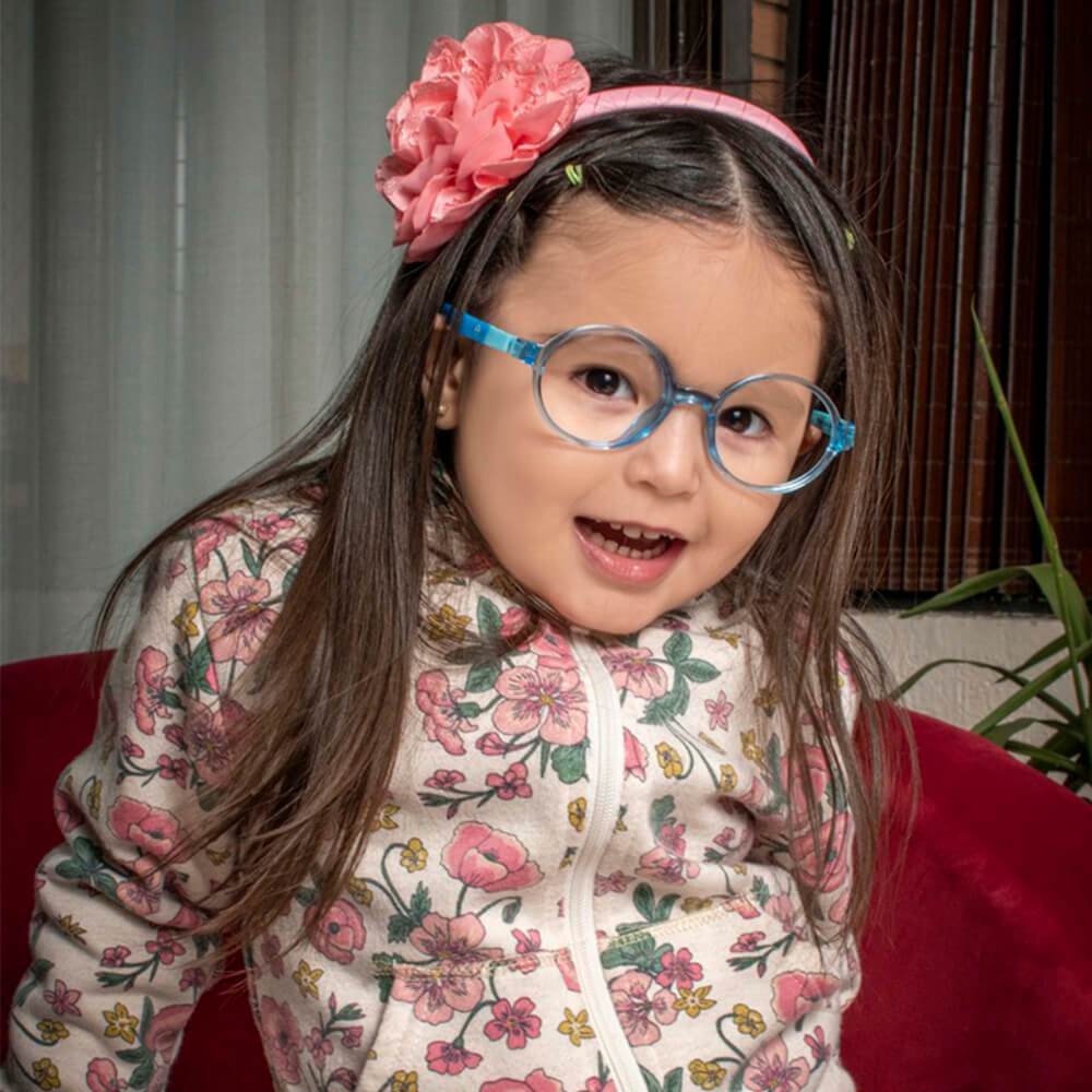 Vista frontal de BonoKids Woody gafas de sol color para mujer