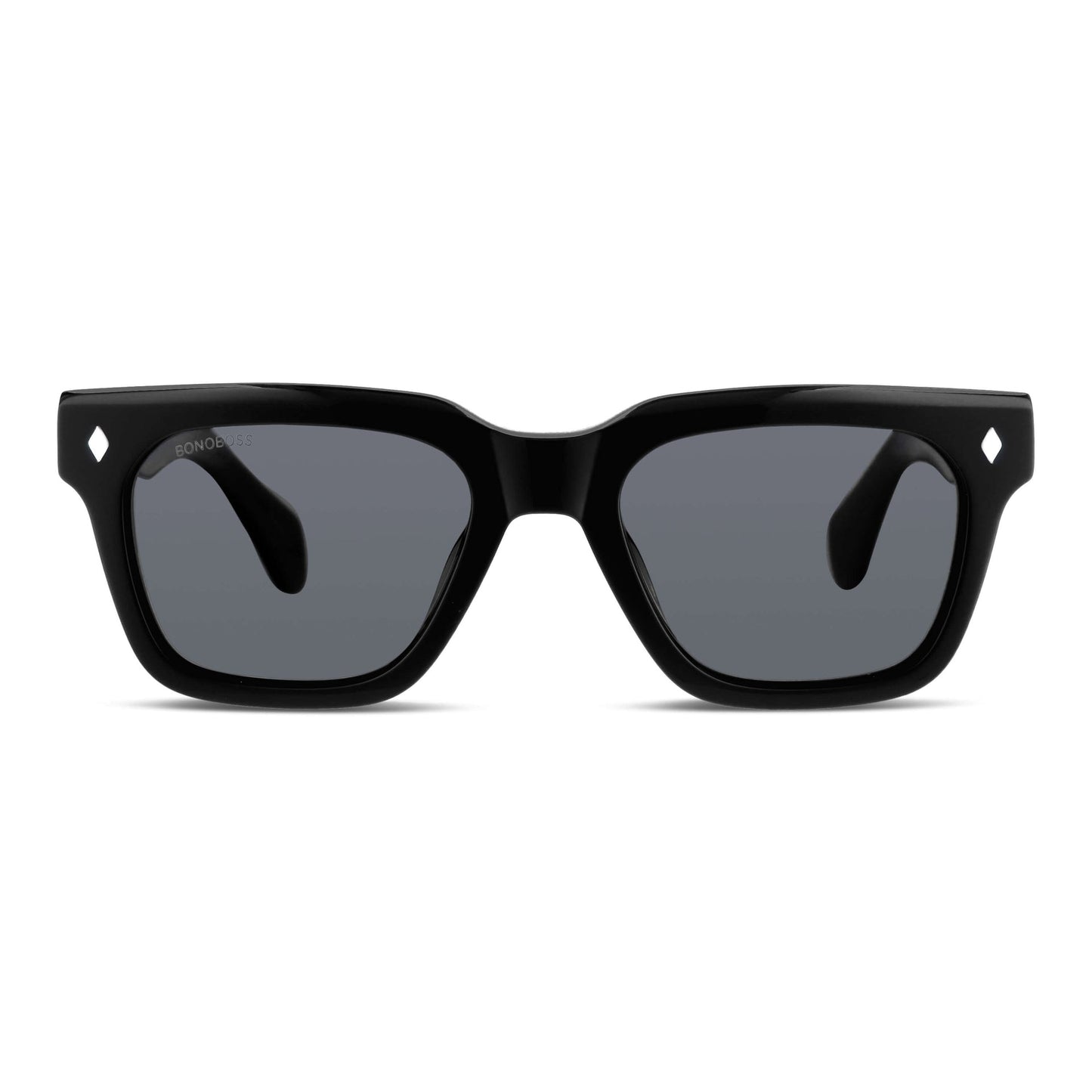 Bruno lentes de sol negro vista frontal diseño universal #color_negro