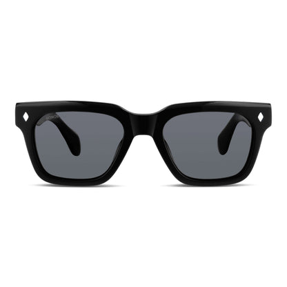 Bruno lentes de sol negro vista frontal diseño universal #color_negro