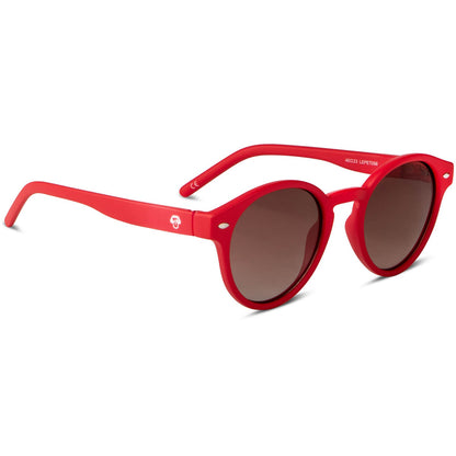 anteojos de sol polarizados redondos para mujer y hombre color rojo  