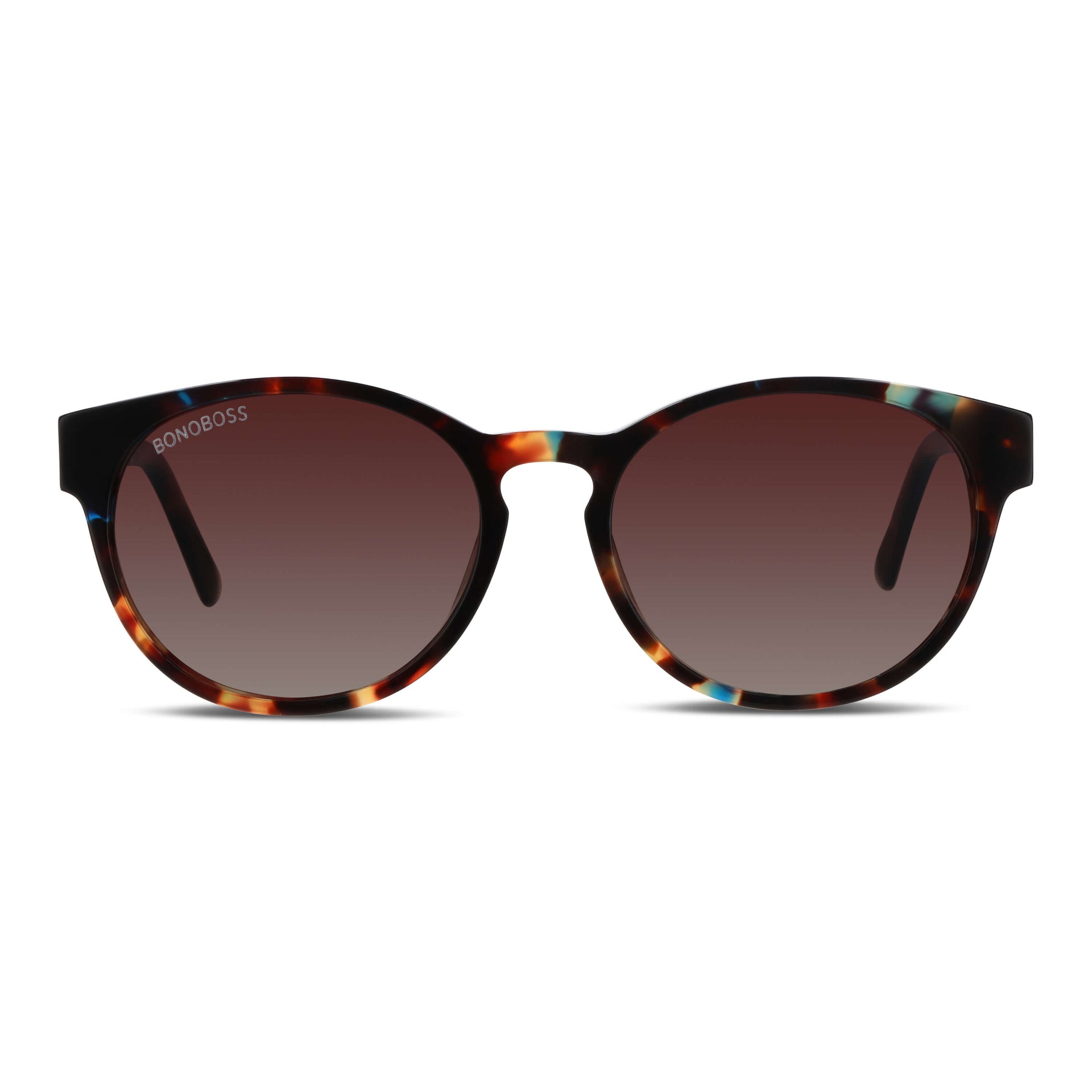 Chiloé 110 Carey lentes de sol café diseño frontal para mujer #color_brown