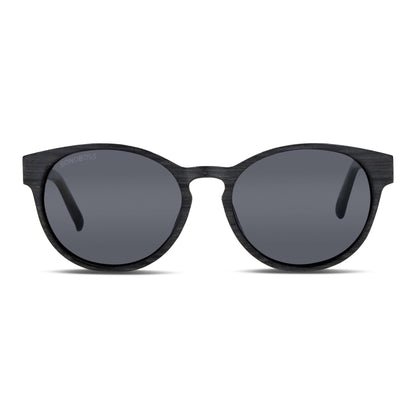 Chiloé 110 Wood gafas polarizadas gris diseño frontal para mujer #color_gris