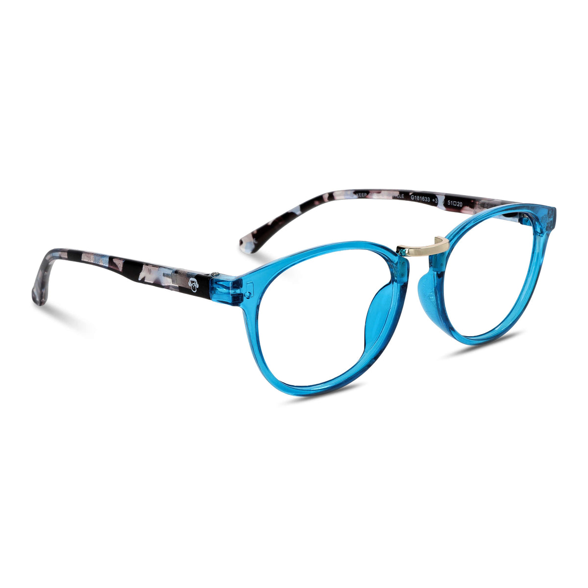 Claude Blue lentes de lectura hombre vista de frente #editorial_detail1 #color_default