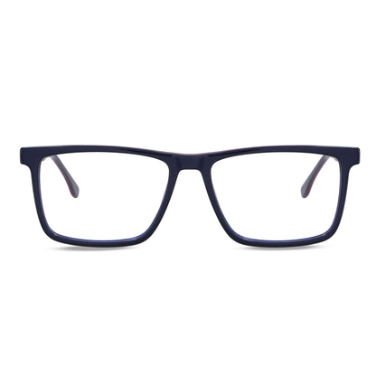 Frontal Cóndor lentes ópticos hombre azul vibrante bisagra reforzada #color_azul