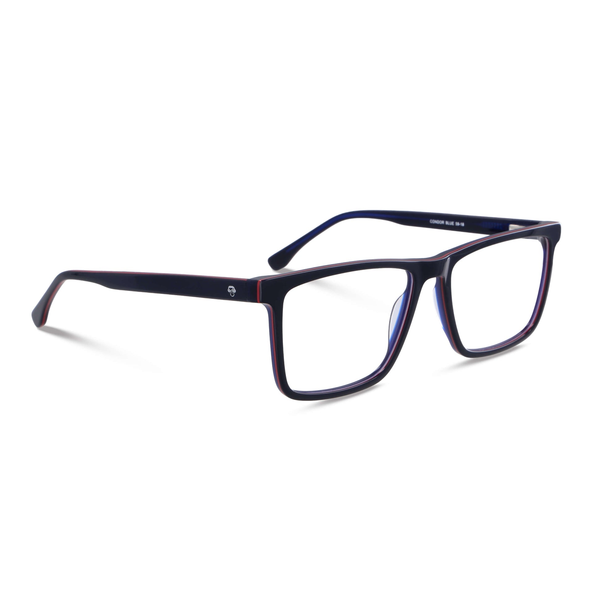 Cóndor lentes ópticos azul vista frontal estilo hombre #color_azul
