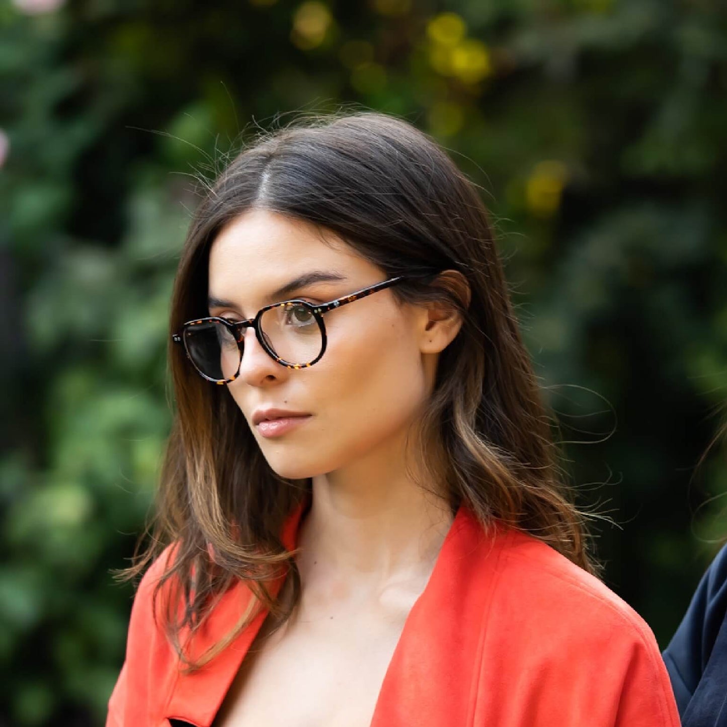 Canarias sobrelentes carey tortoise vista frontal para mujer #color_carey