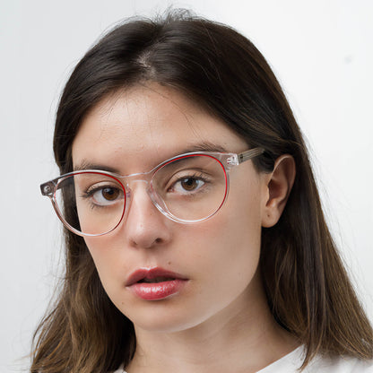 marcos lentes opticos ovalados redondos color transparente para de madera multifocal bifocal adelgazado filtro azul hombre mujer    #color_rojo