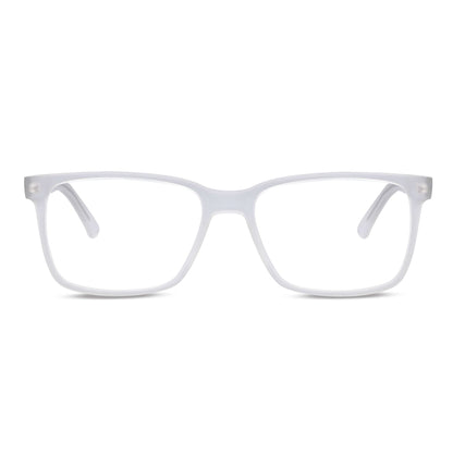 Eduardo XL lentes ópticos transparente vista frontal diseño universal #color_transparente