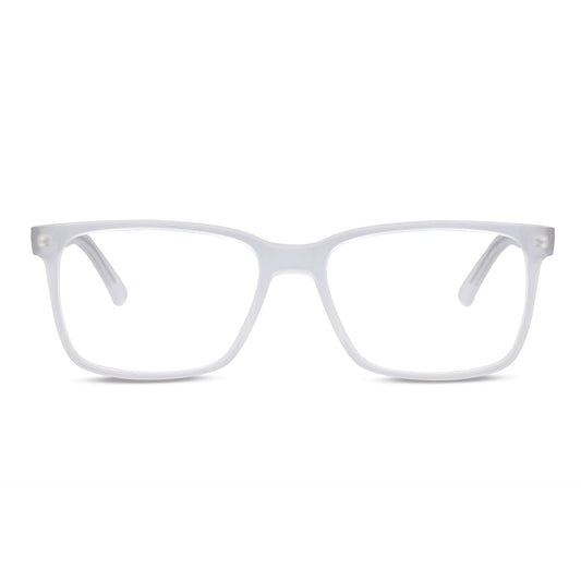 Eduardo XL lentes ópticos transparente vista frontal diseño universal #color_transparente