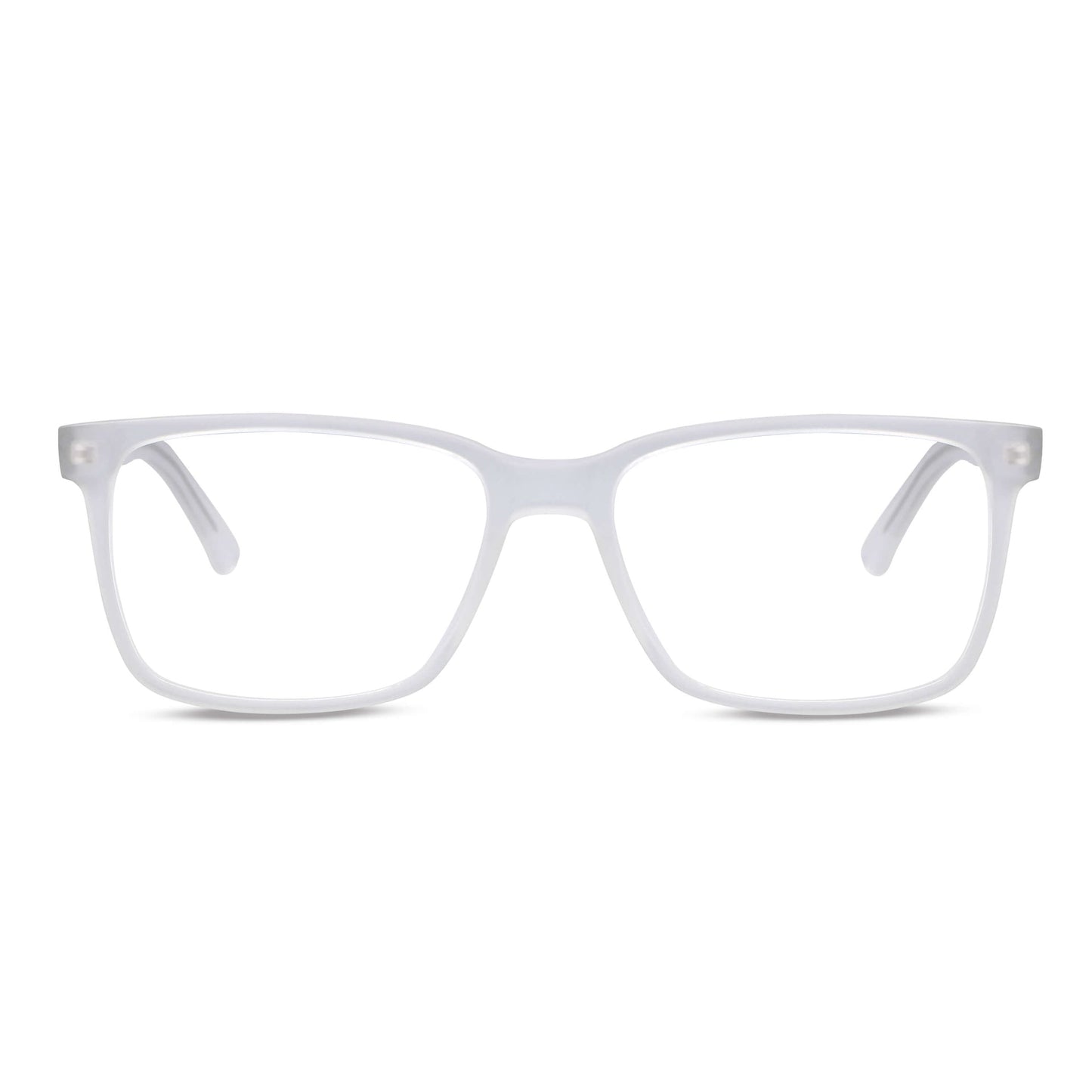 anteojos marcos opticos XL grandes XXL extra grandes para cabezones hombre y mujeres de cara grande extra de color transparente vista frontal #color_transparente