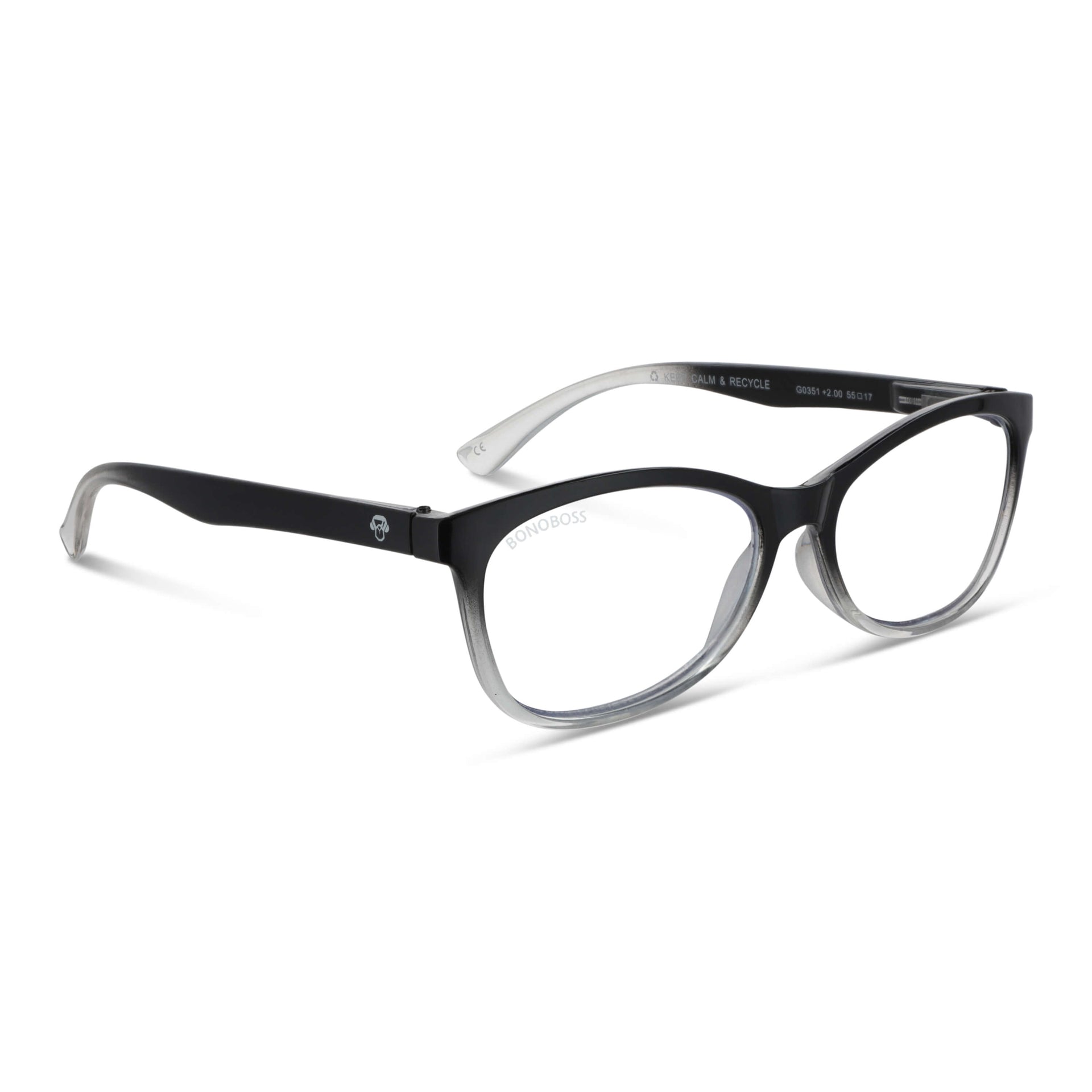 Figaro Stained vista angulada de lentes de lectura ovalados para mujer y hombre con filtro de luz azul para las pantallas)