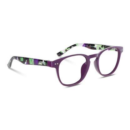 Vista frontal de Paine Purple lentes de lectura mujer color #editorial_grid2 #color_default