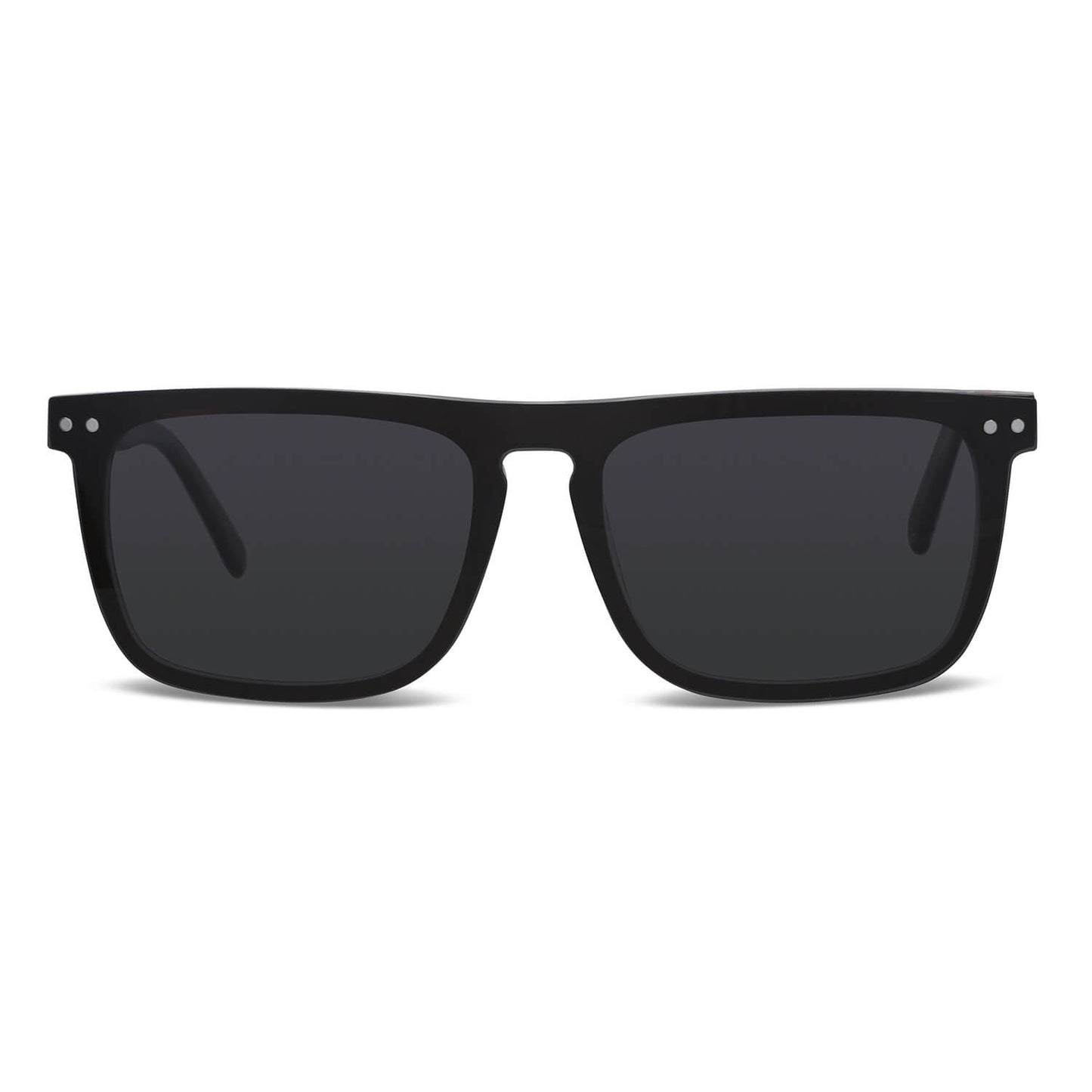armazones marcos opticos de color café con clip de sol polarizado mica magnetica opticos con receta para hombre y mujer ecologico sustentable plastico reciclado  #color_black