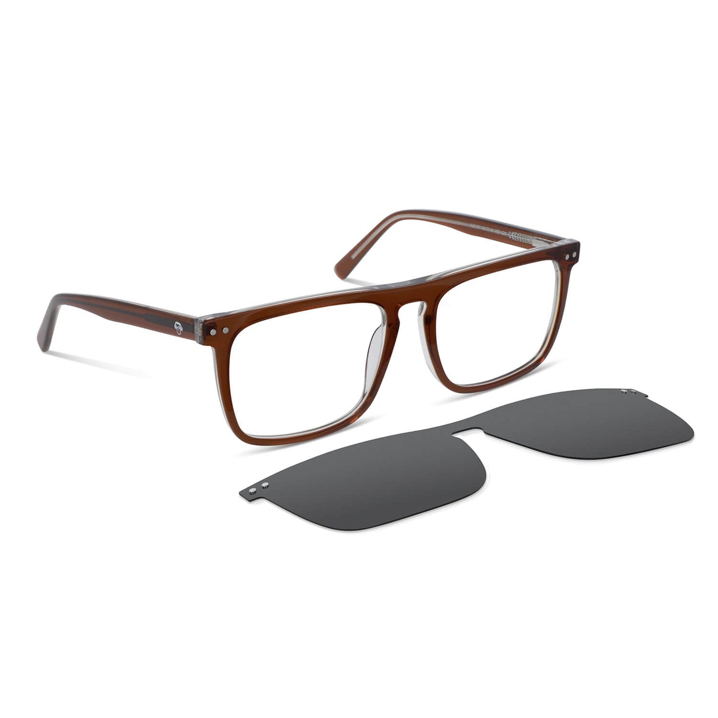Lautaro Clip Sol lentes ópticos y de sol magnéticos burdeo diseño frontal para mujer #color_burdeo