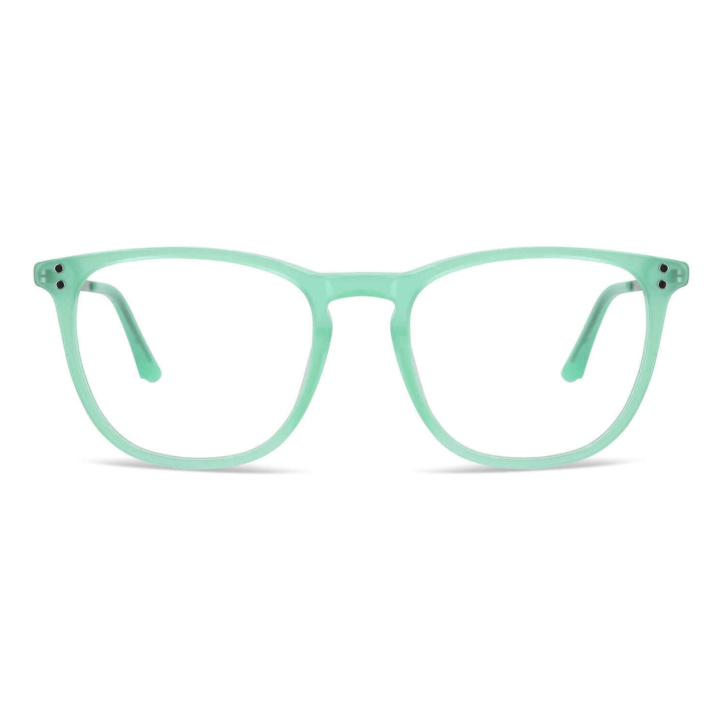 Erika Rayban azul lentes opticos con clip de sol magnetico polarizado con receta mayorista sustentable ecologico para homber y mujer vista frontal #color_green