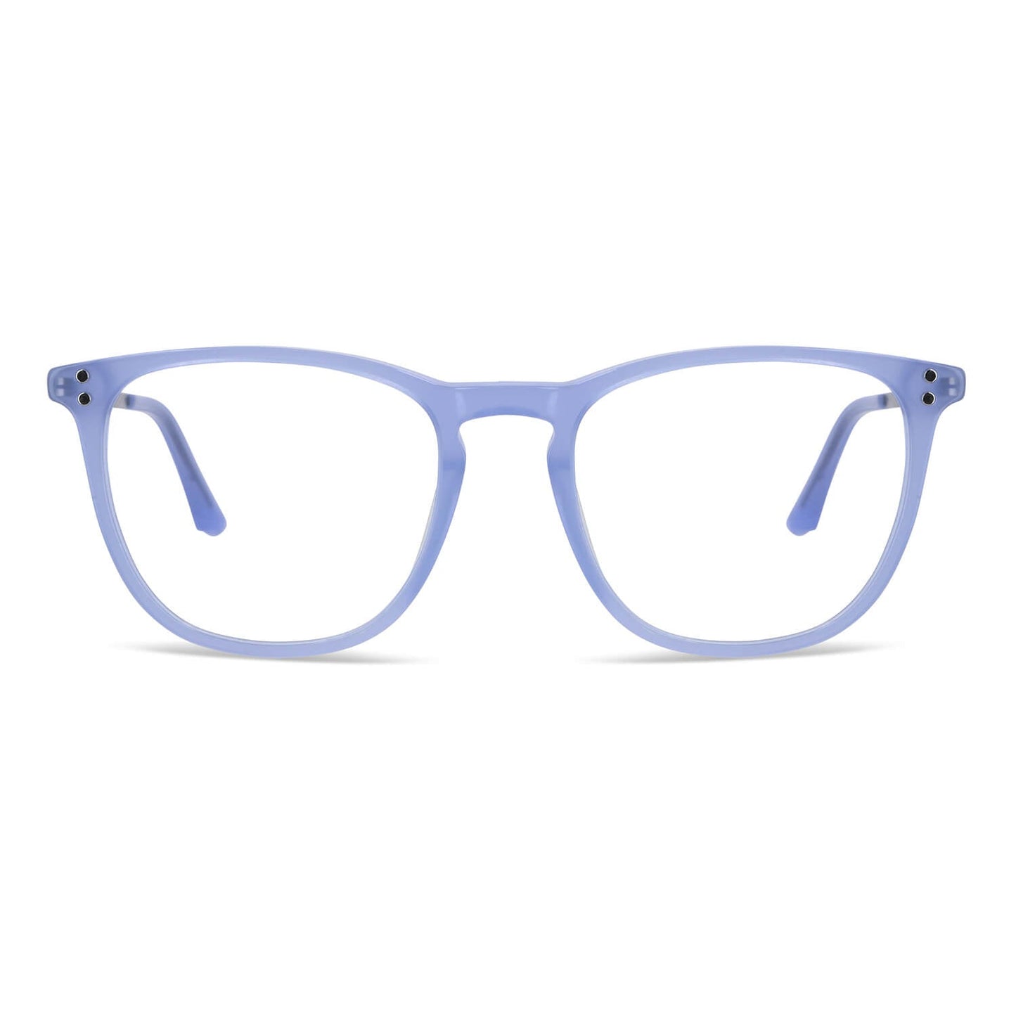 Erika Clip Sol en tono azul lentes ópticos y de sol magnéticos de frente diseño intercambiable #color_azul
