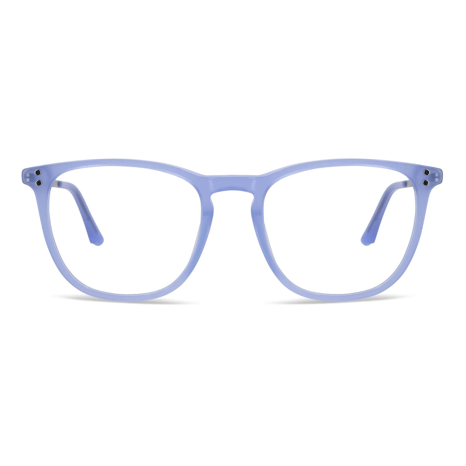 Erika Clip Sol en tono azul lentes ópticos y de sol magnéticos de frente diseño intercambiable #color_azul