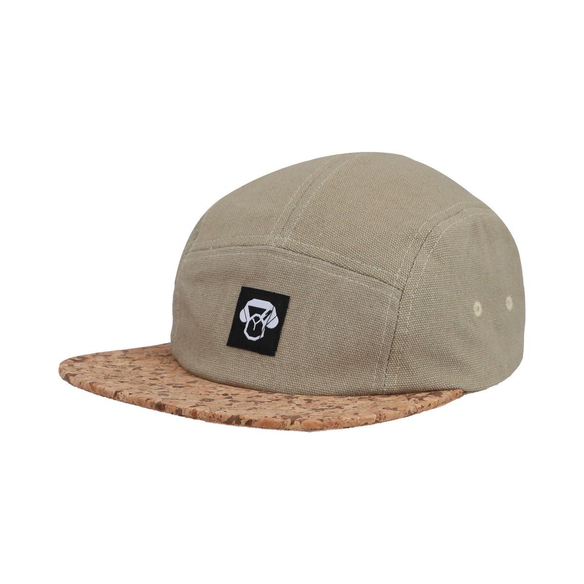 Gorro Corcho 5 Panel Olive gorro vista frontal diseño universal