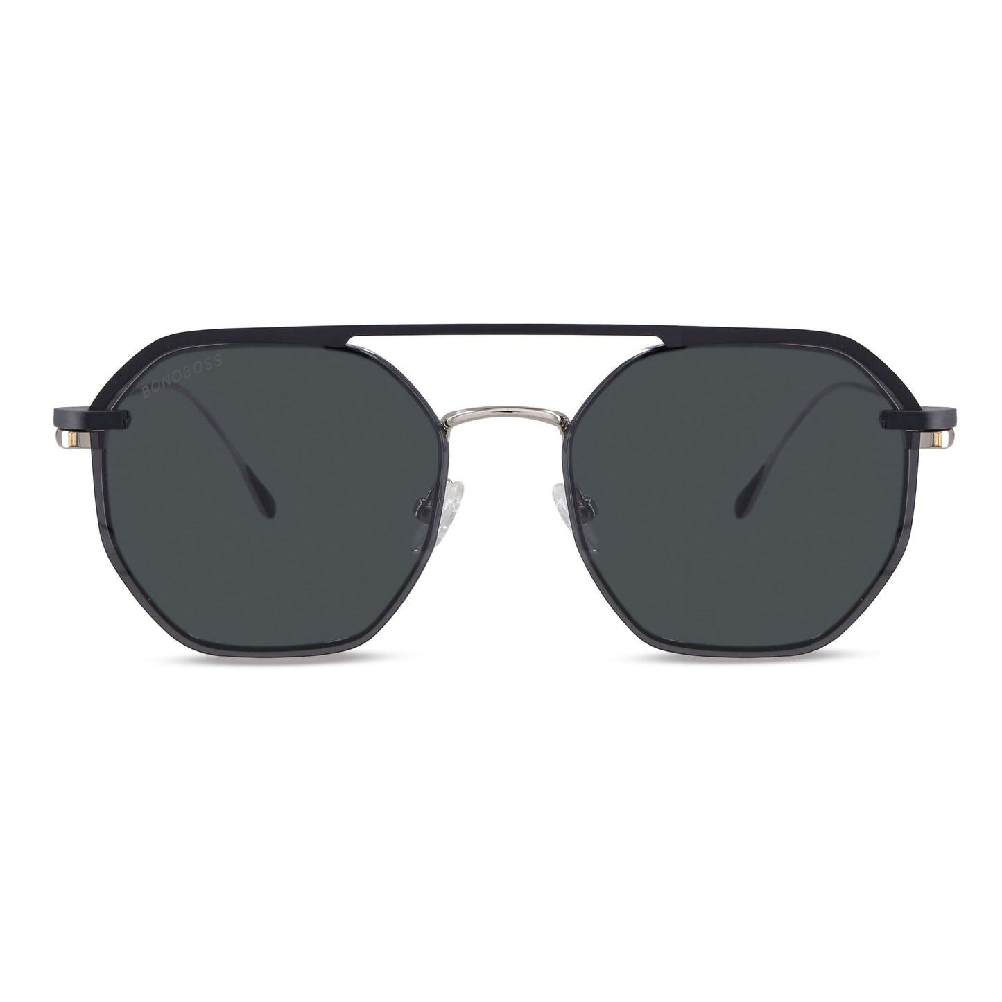 Modelo Galápagos Stainless lentes ópticos clip on frontal unisex