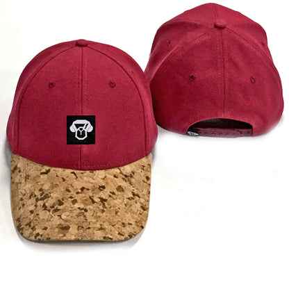Gorro Corcho Burdeo gorras corcho diseño frontal para hombre y mujer