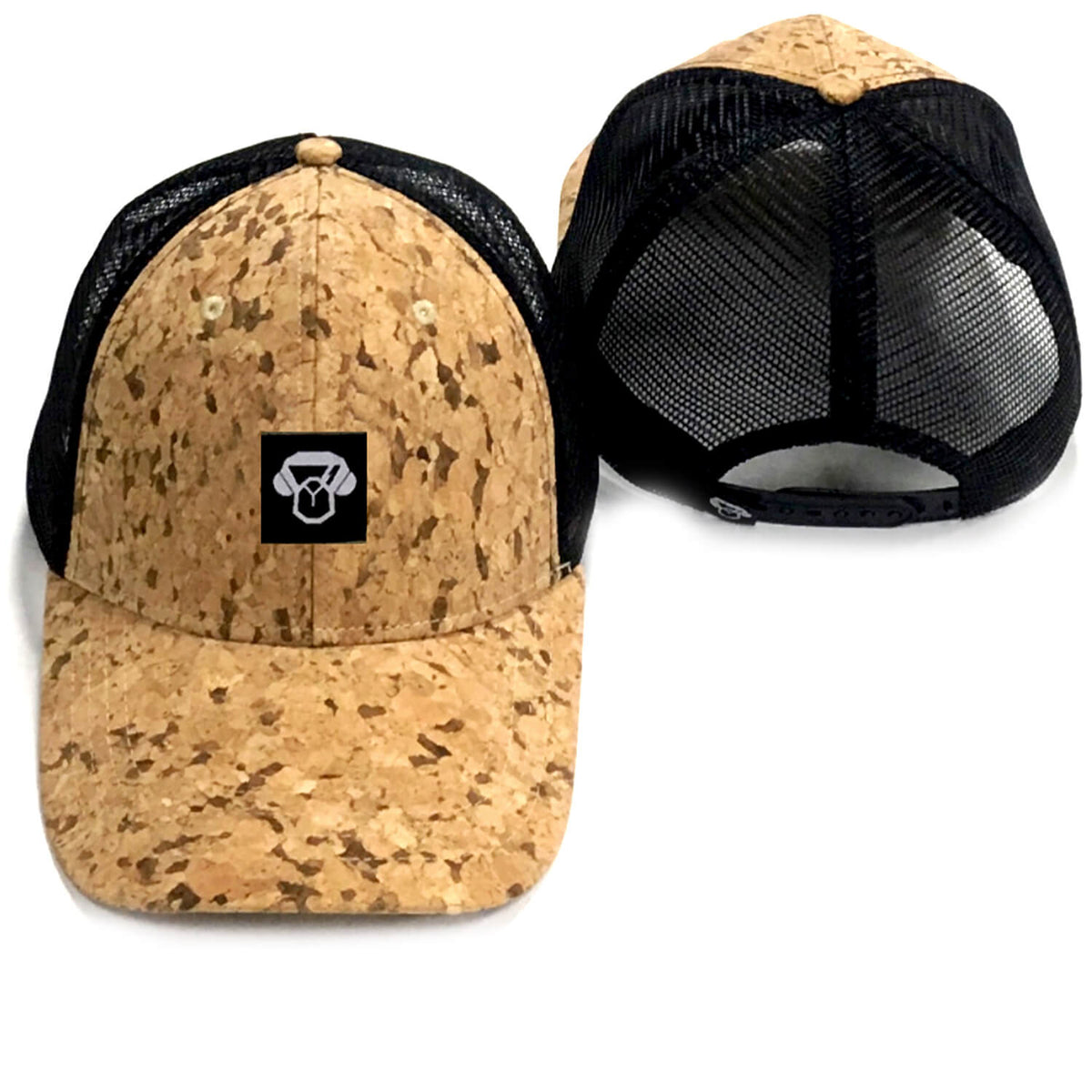 Gorro Malla Corcho Black gorras corcho diseño frontal para hombre y mujer