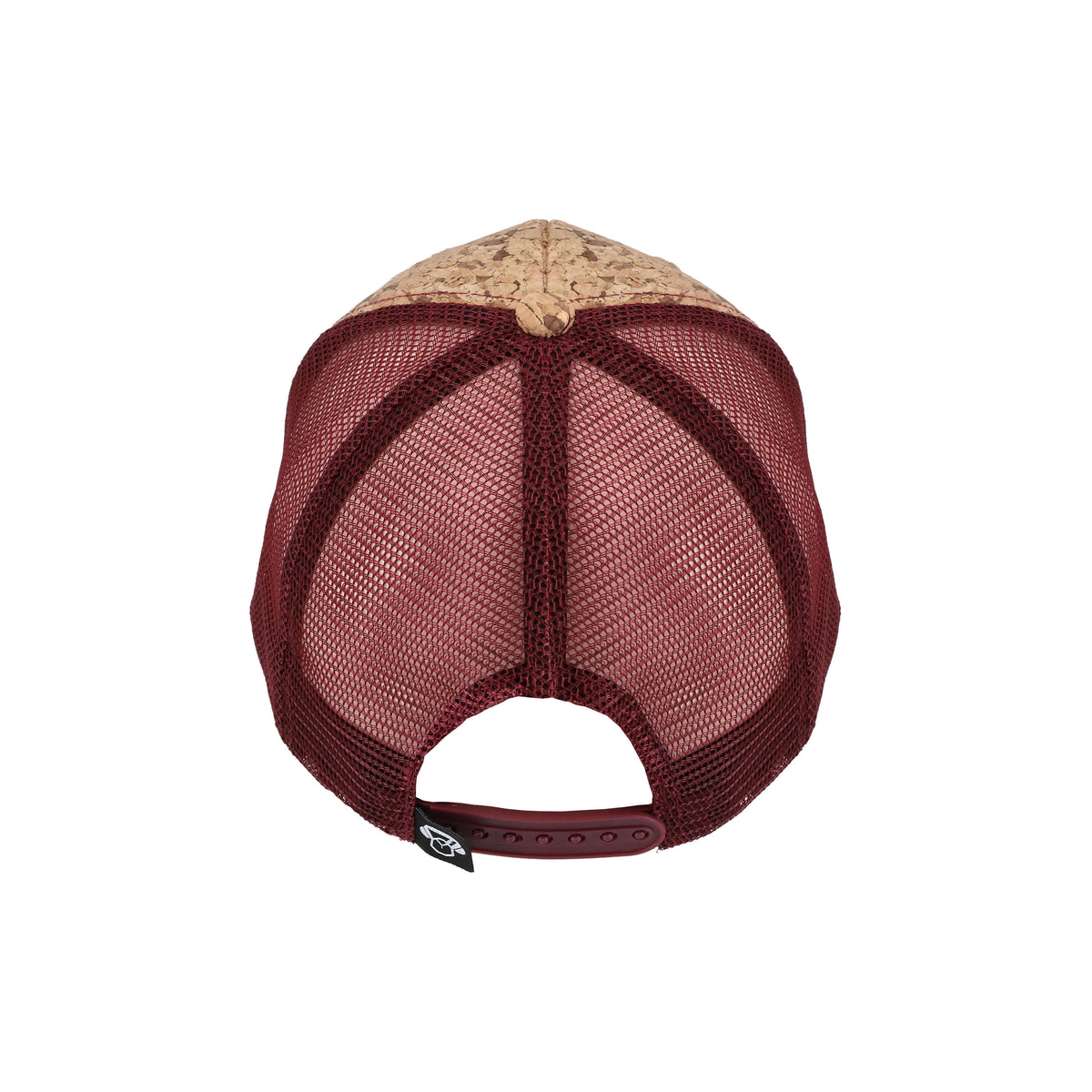 Frontal Gorro Malla Corcho Burdeo gorros hombre estilo urbano